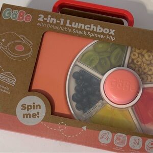GoBe 2-in-1 Lunchbox with Snack Spinner - coral